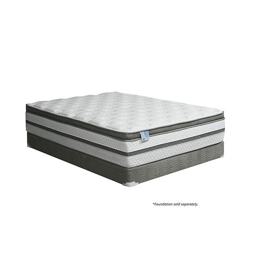 SIDDALEE White/Gray 16" Euro Pillow Top Mattress, Full - Hello Home Furniture & Mattress (Longmont, CO)