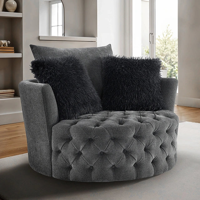 Sofi Button Tufted Swivel Chair