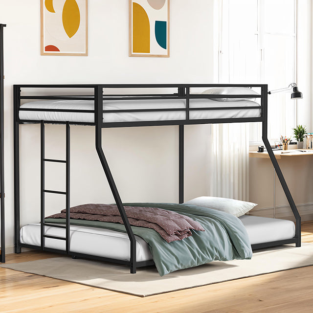 Rothwell Metal Bunk Bed Twin/ Full - Hello Home Furniture & Mattress (Longmont, CO)