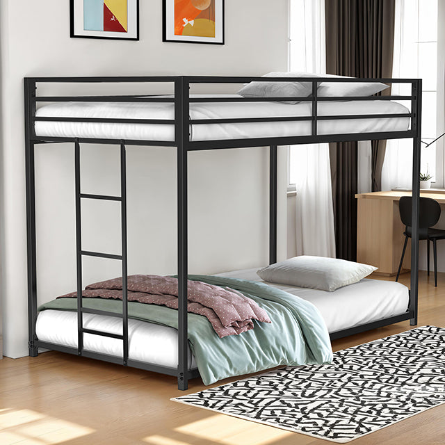 Rothwell Metal Bunk Bed Twin/ Full - Hello Home Furniture & Mattress (Longmont, CO)