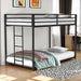 Rothwell Metal Bunk Bed Twin/ Full - Hello Home Furniture & Mattress (Longmont, CO)