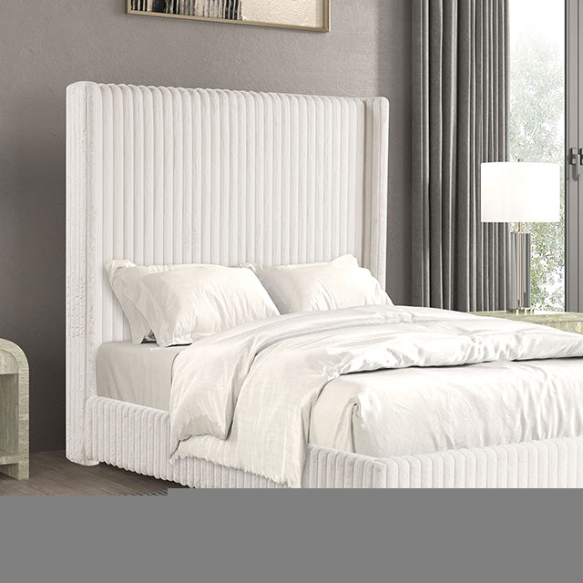 Cadwell E.King, Queen, & Full Bed White, Gray, & Black