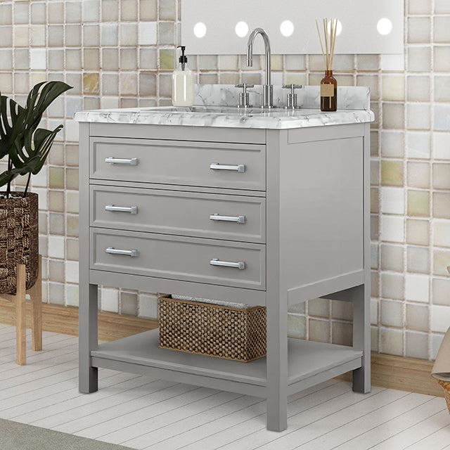 Reston Vanity with Top/ Sink - Hello Home Furniture & Mattress (Longmont, CO)